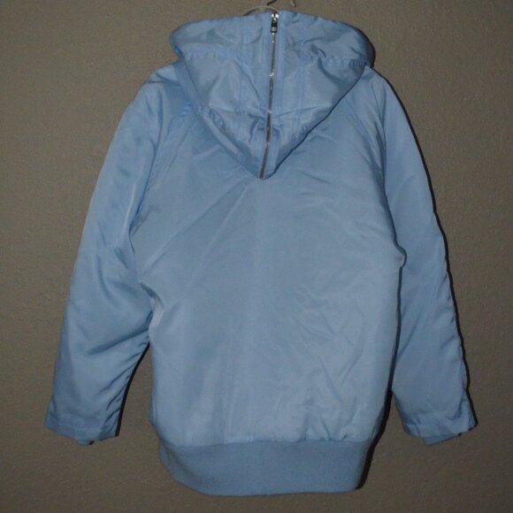 NWT $650 Sz S WE AR4 Sky Blue E Bomber Oversized Nylon Hooded Jacket - Picture 8 of 10